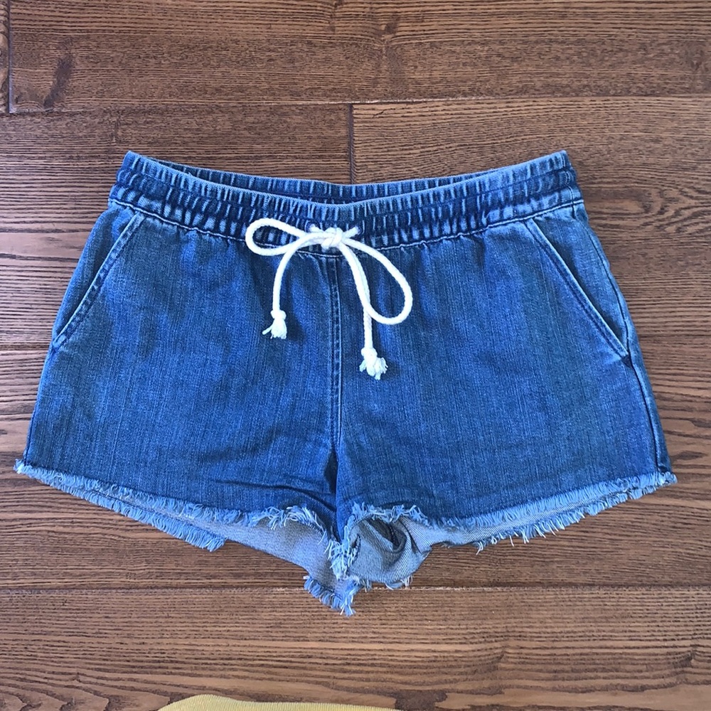 Aerie Drawstring Jean Shorts